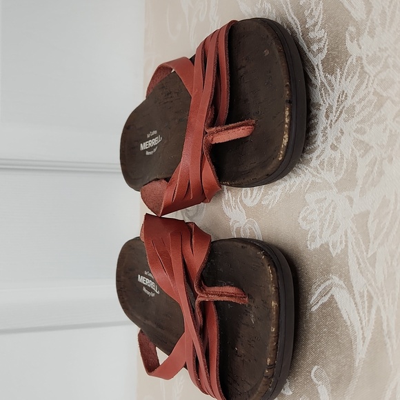 Merrell strappy sandal district mahana performance Redwood flip flop size 9 - Picture 3 of 7